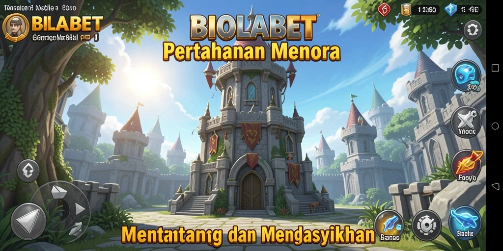 Screenshot menampilkan aksi seru gameplay Tower Defense BIOLABET.