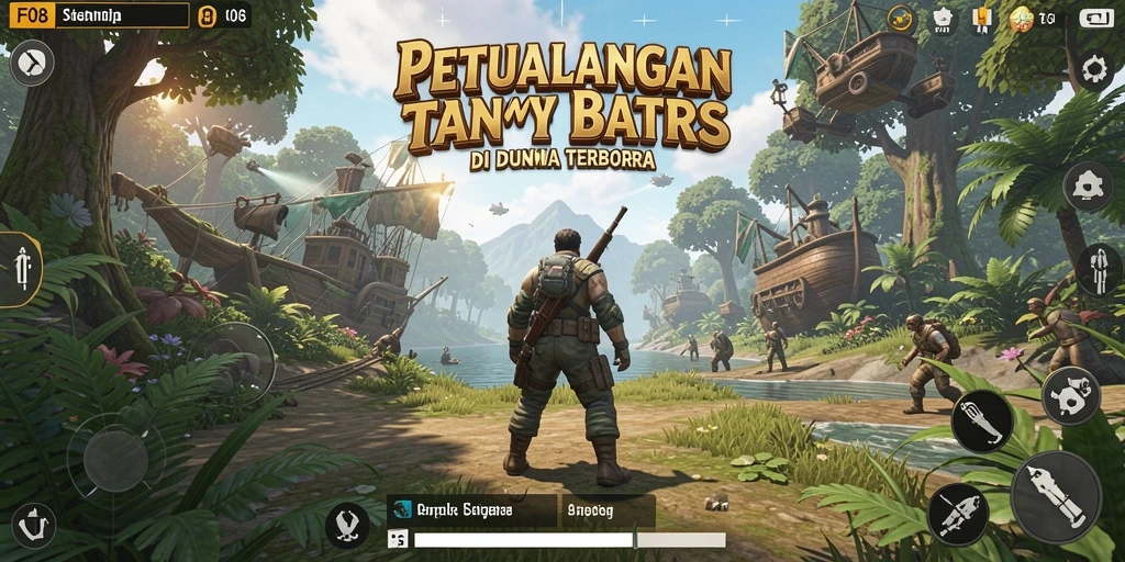 Tampilan gameplay F08 yang menakjubkan dalam dunia terbuka.