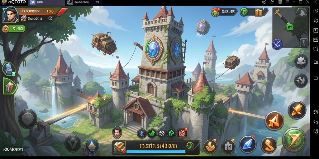 Tampilan gameplay HQTOTO yang menegangkan dalam pertahanan menara.