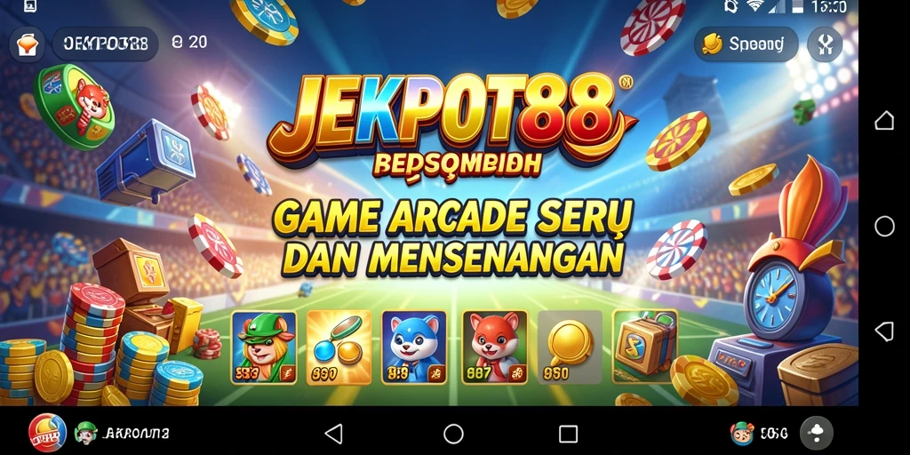 Tampilan layar utama JEKPOT88 saat bermain game Arcade.