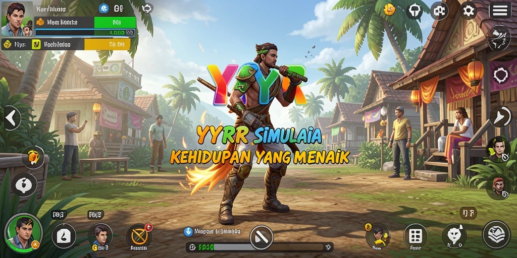 Tampilan gameplay YYRR yang menggugah selera dengan interaksi mendalam.