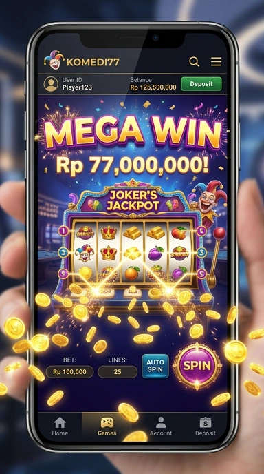 Screenshot fitur pencarian cepat di komedi77.